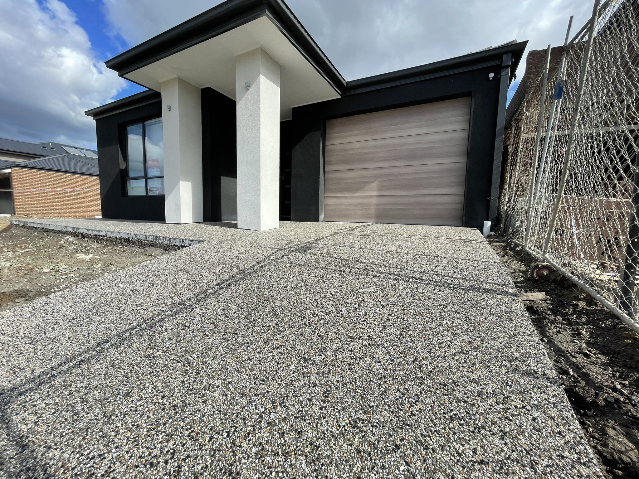 Premium concrete driveway installation